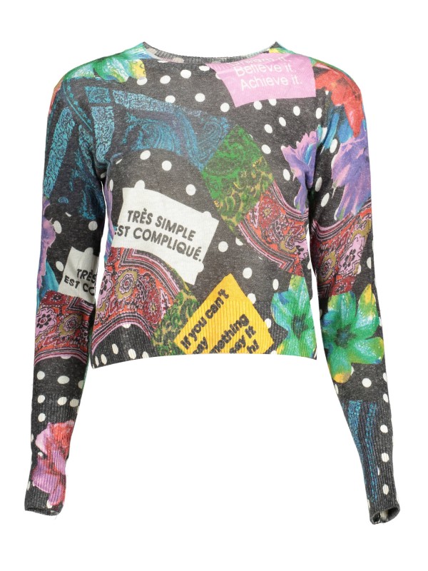 DESIGUAL MAGLIA DONNA NERO