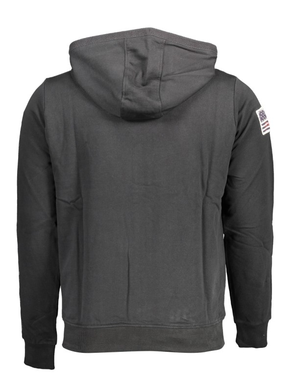 U.S. POLO FELPA CON ZIP UOMO NERO