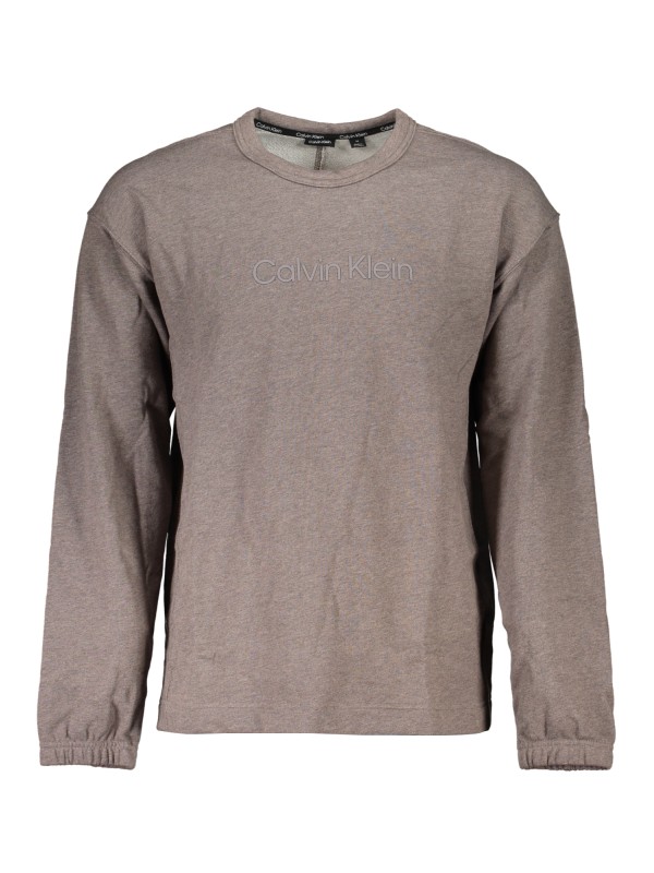 CALVIN KLEIN FELPA SENZA ZIP UOMO MARRONE