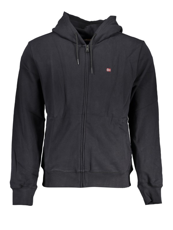 NAPAPIJRI FELPA CON ZIP UOMO NERO