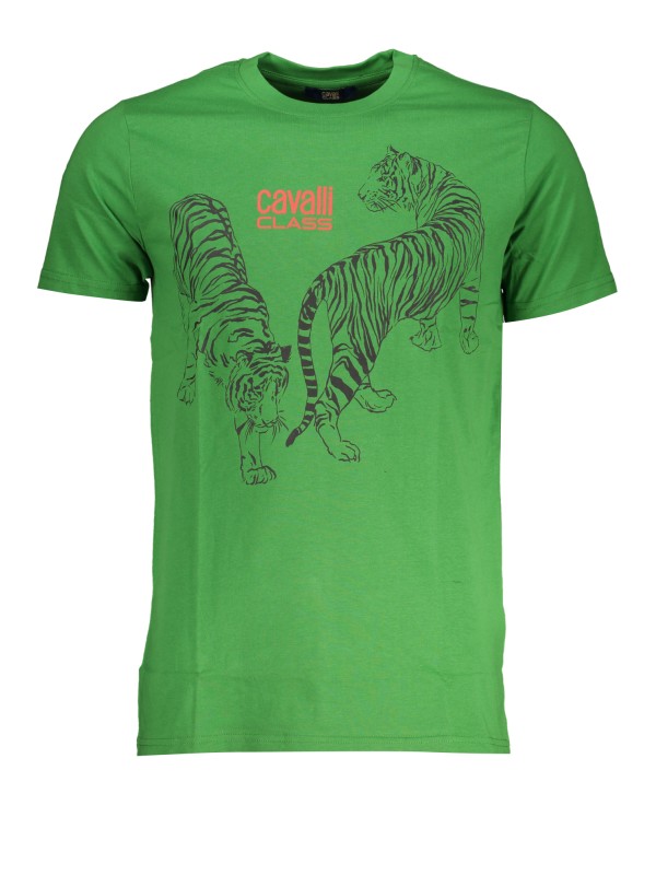 CAVALLI CLASS T-SHIRT MANICHE CORTE UOMO VERDE