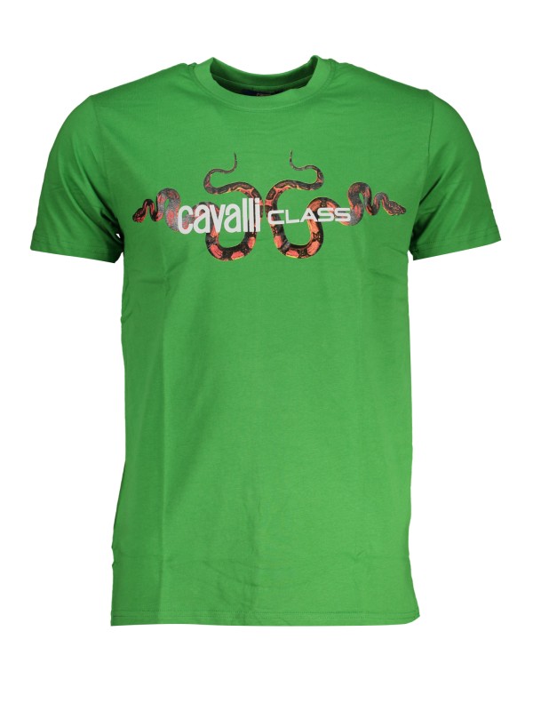 CAVALLI CLASS T-SHIRT MANICHE CORTE UOMO VERDE