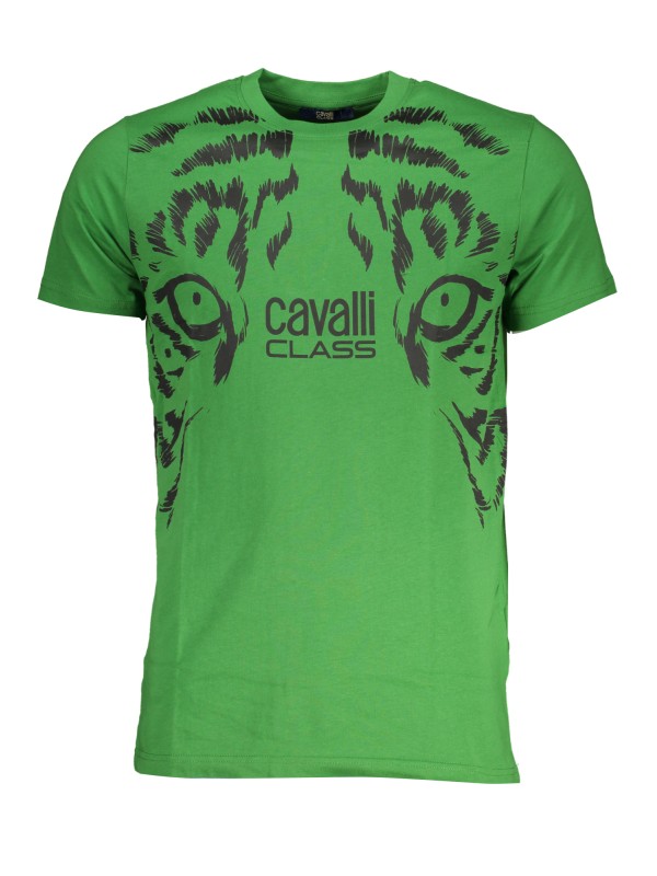 CAVALLI CLASS T-SHIRT MANICHE CORTE UOMO VERDE