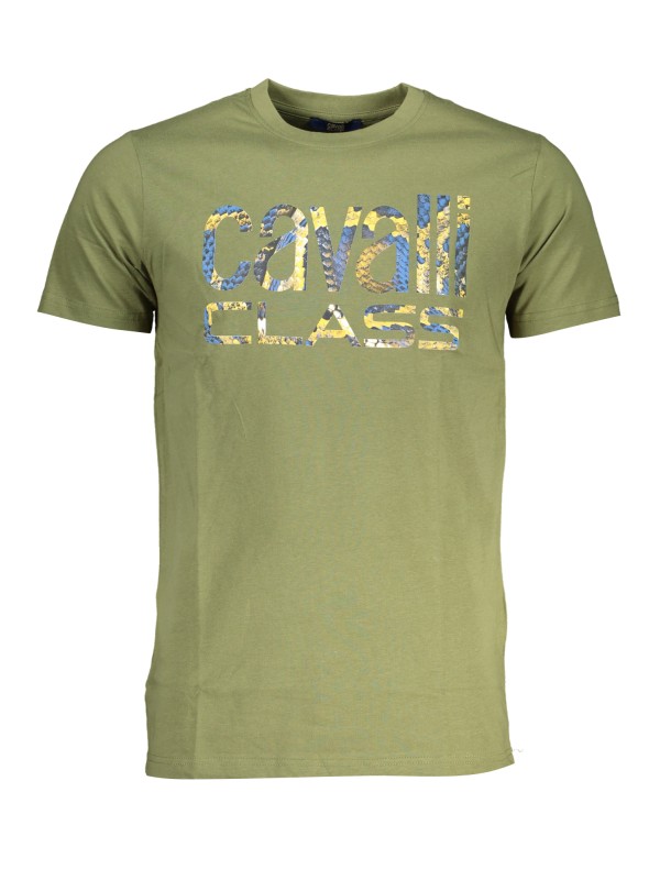 CAVALLI CLASS T-SHIRT MANICHE CORTE UOMO VERDE