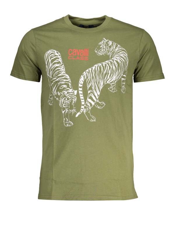 CAVALLI CLASS T-SHIRT MANICHE CORTE UOMO VERDE
