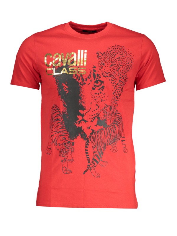 CAVALLI CLASS T-SHIRT MANICHE CORTE UOMO ROSSO