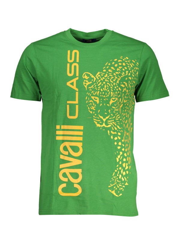 CAVALLI CLASS T-SHIRT MANICHE CORTE UOMO VERDE