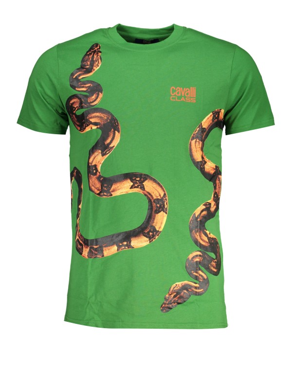 CAVALLI CLASS T-SHIRT MANICHE CORTE UOMO VERDE