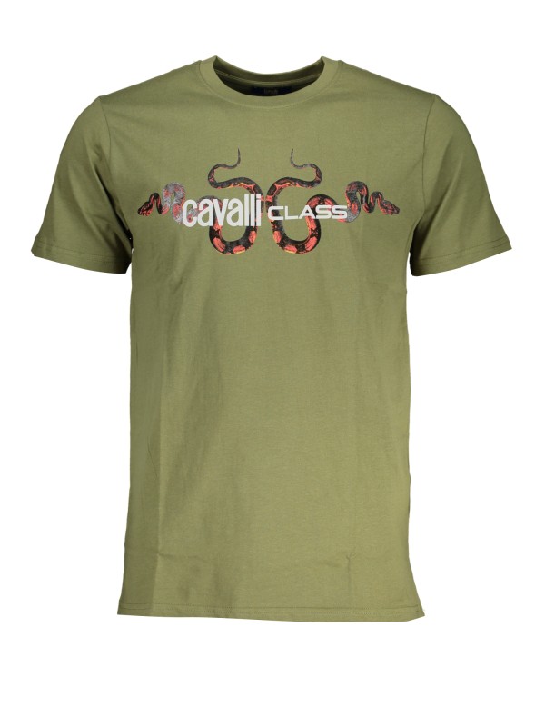 CAVALLI CLASS T-SHIRT MANICHE CORTE UOMO VERDE