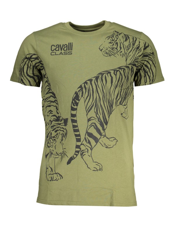 CAVALLI CLASS T-SHIRT MANICHE CORTE UOMO VERDE