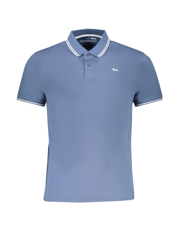 HARMONT & BLAINE POLO MANICHE CORTE UOMO BLU