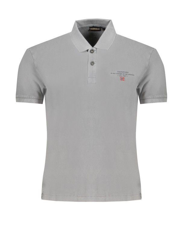 NAPAPIJRI POLO MANICHE CORTE UOMO GRIGIO