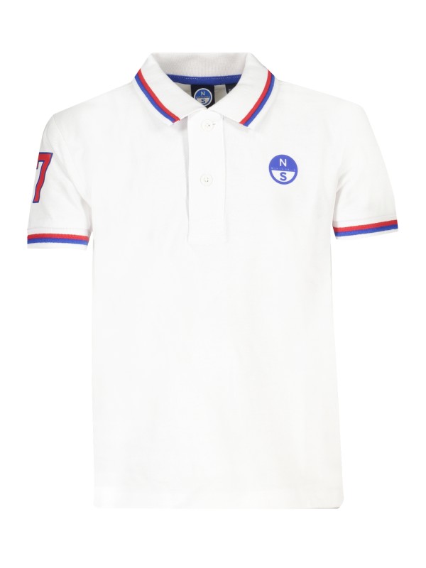 NORTH SAILS POLO MANICHE CORTE BAMBINO BIANCO