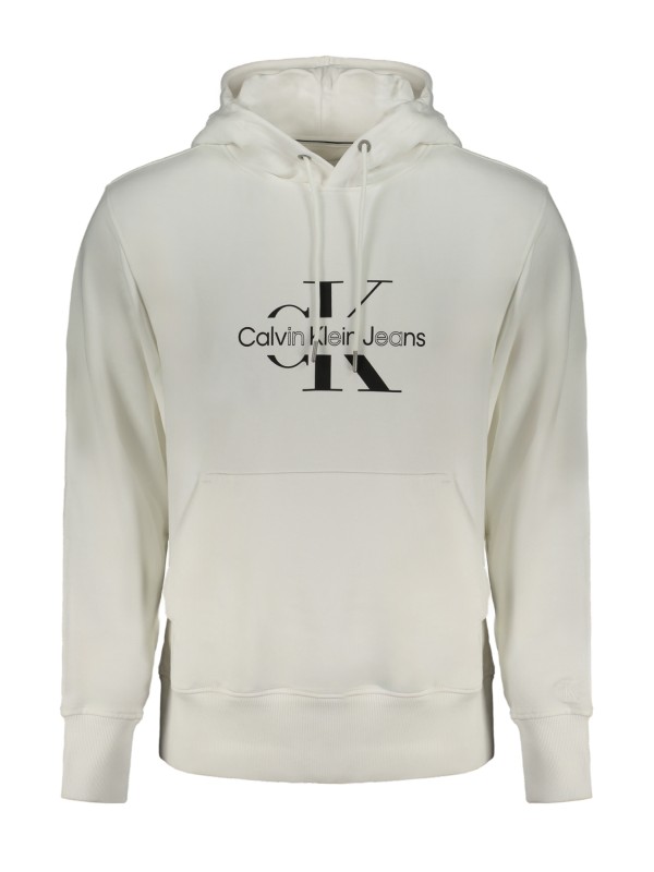 CALVIN KLEIN FELPA SENZA ZIP UOMO BIANCO
