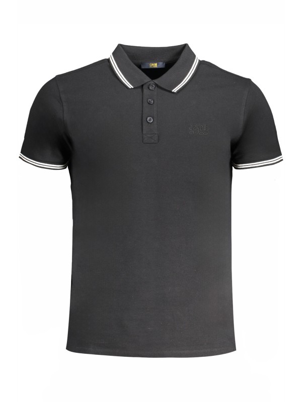CAVALLI CLASS POLO MANICHE CORTE UOMO NERO