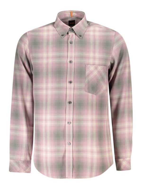 HUGO BOSS CAMICIA MANICHE LUNGHE UOMO ROSA