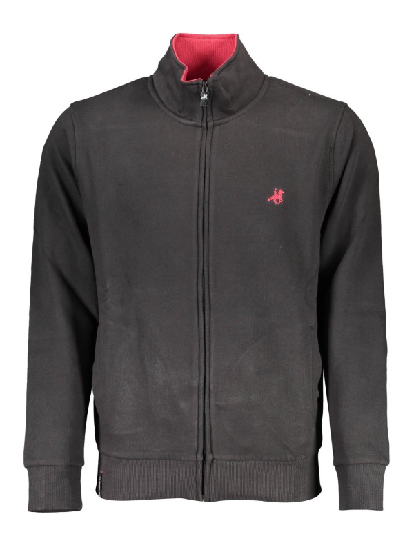 U.S. GRAND FELPA CON ZIP UOMO NERO