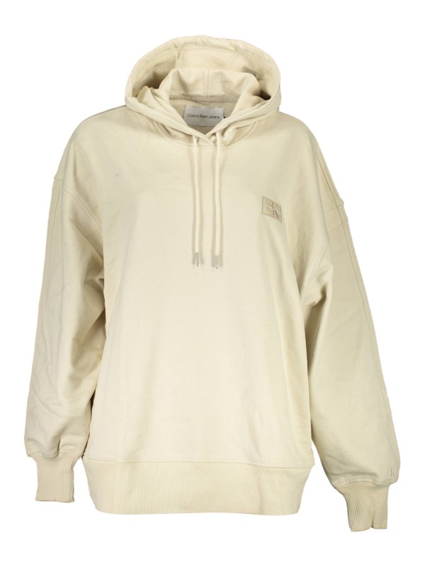 CALVIN KLEIN FELPA SENZA ZIP DONNA BEIGE