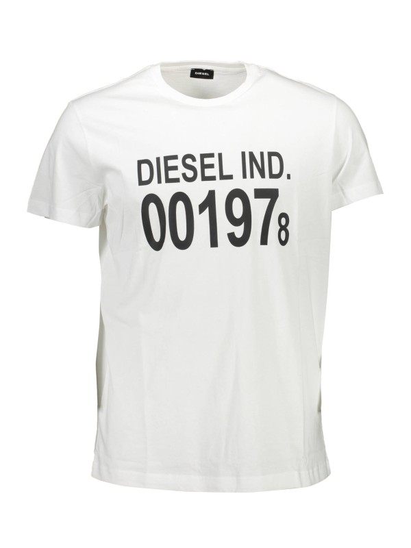 DIESEL T-SHIRT MANICHE CORTE UOMO BIANCO