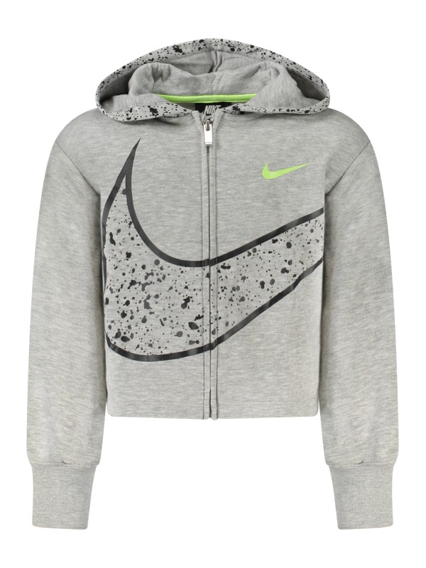 NIKE FELPA CON ZIP BAMBINA GRIGIO
