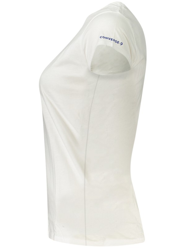 CONVERSE T-SHIRT MANICHE CORTE BAMBINA BIANCO