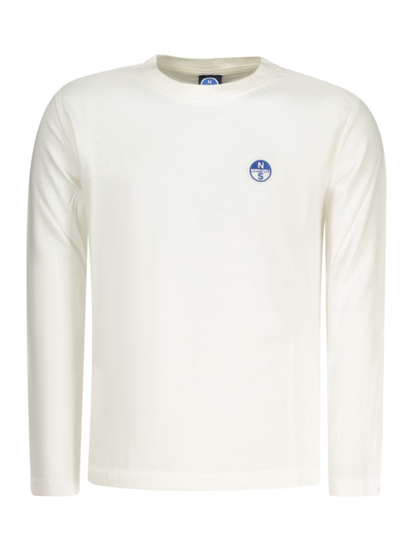 NORTH SAILS T-SHIRT MANICHE LUNGHE BAMBINO BIANCO