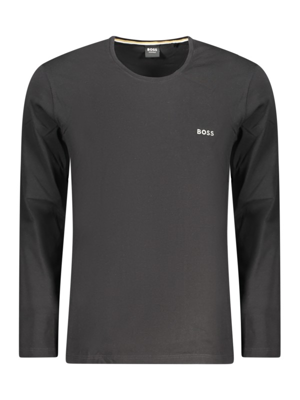 BOSS T-SHIRT MANICHE LUNGHE UOMO NERO