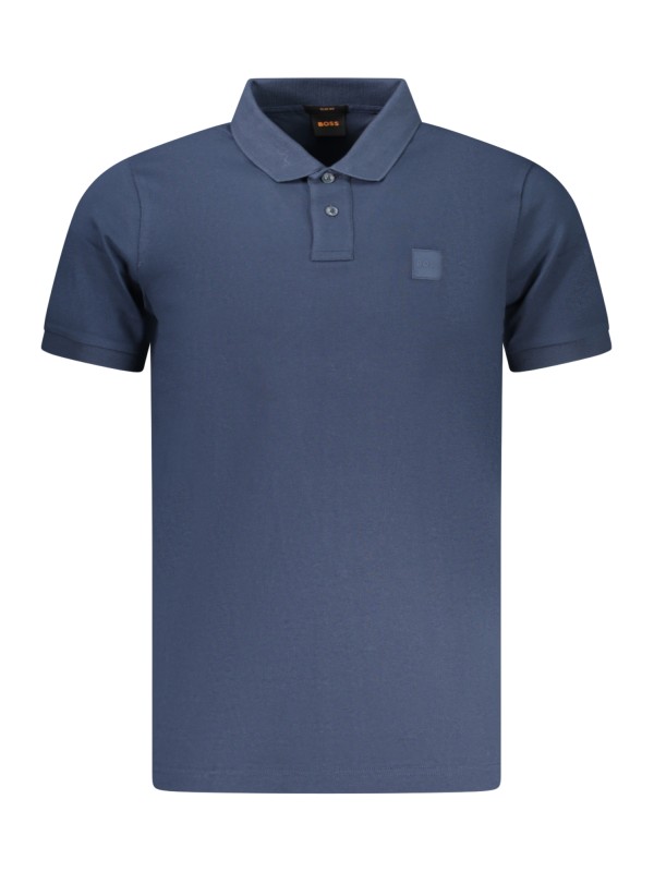 BOSS POLO MANICHE CORTE UOMO BLU