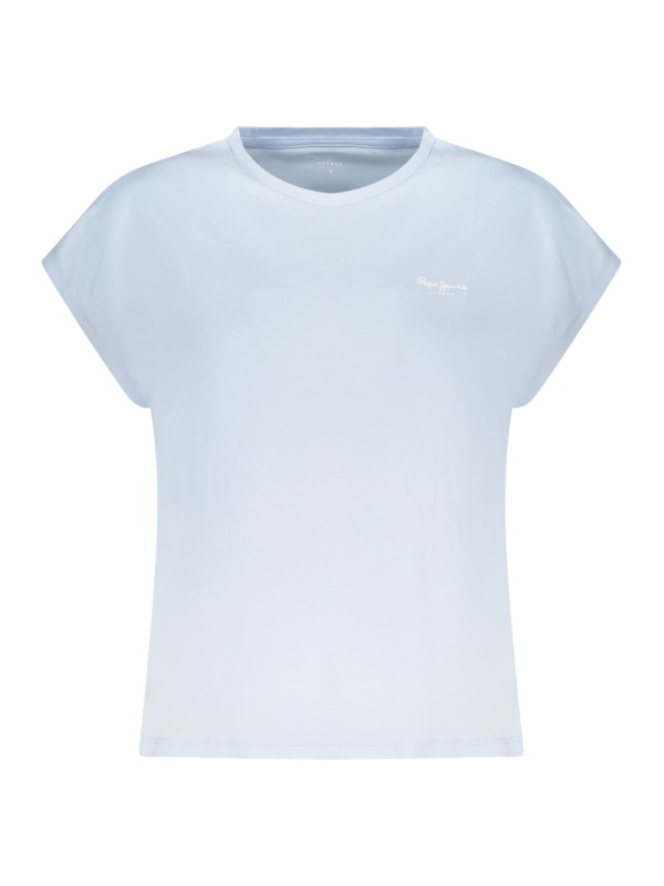 PEPE JEANS T-SHIRT MANICHE CORTE DONNA AZZURRO