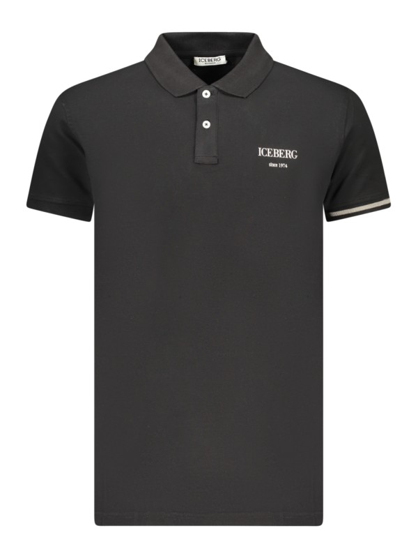 ICEBERG POLO MANICHE CORTE UOMO NERO