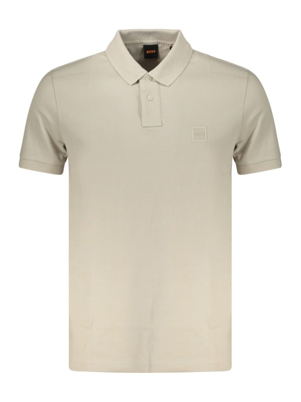 BOSS POLO MANICHE CORTE UOMO BEIGE