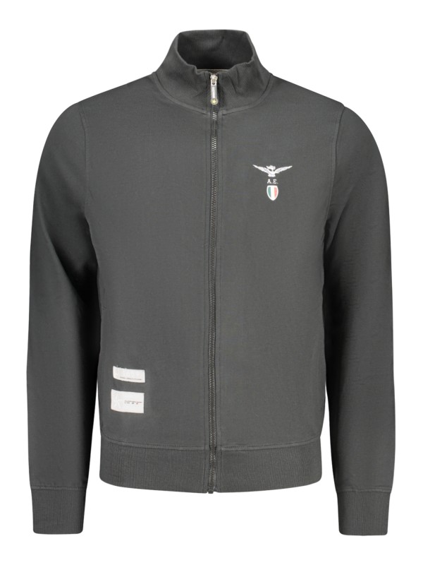 ACCADEMIA MILITARE FELPA CON ZIP UOMO NERO