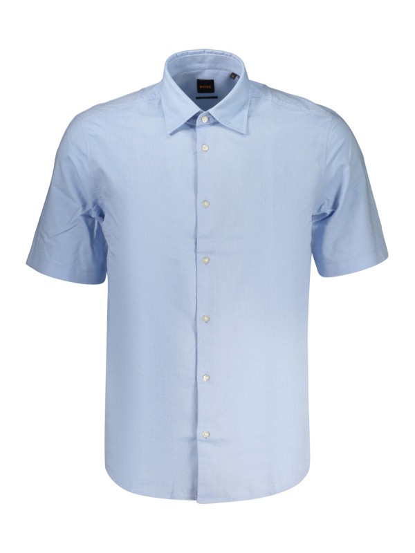 BOSS CAMICIA MANICHE CORTE UOMO AZZURRO