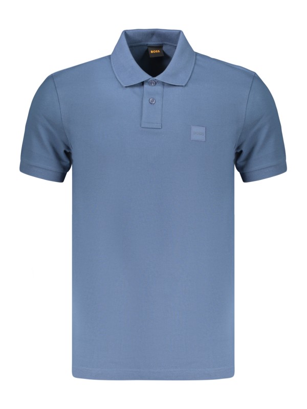BOSS POLO MANICHE CORTE UOMO BLU
