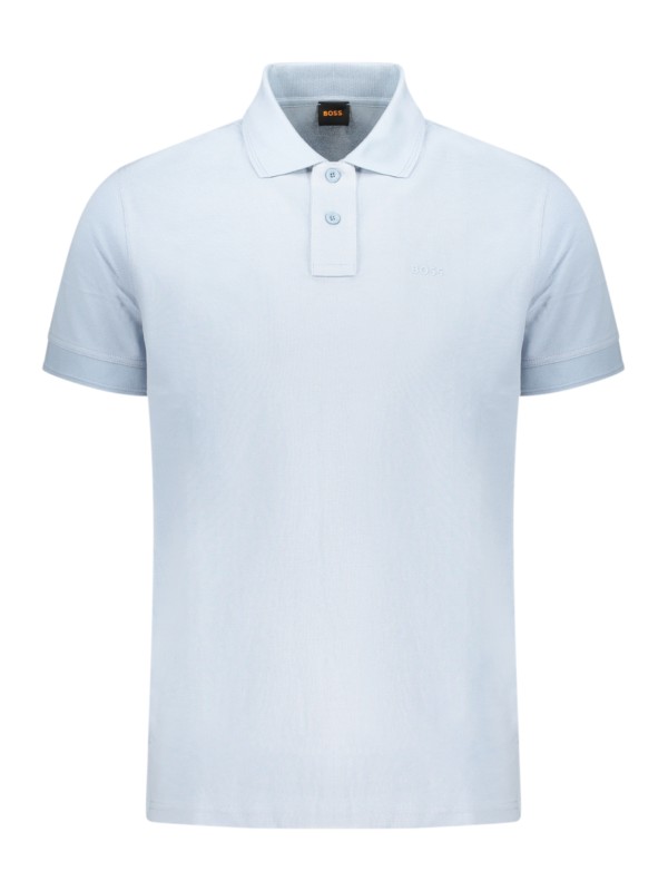 BOSS POLO MANICHE CORTE UOMO AZZURRO
