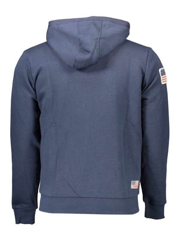 U.S. POLO FELPA CON ZIP UOMO BLU