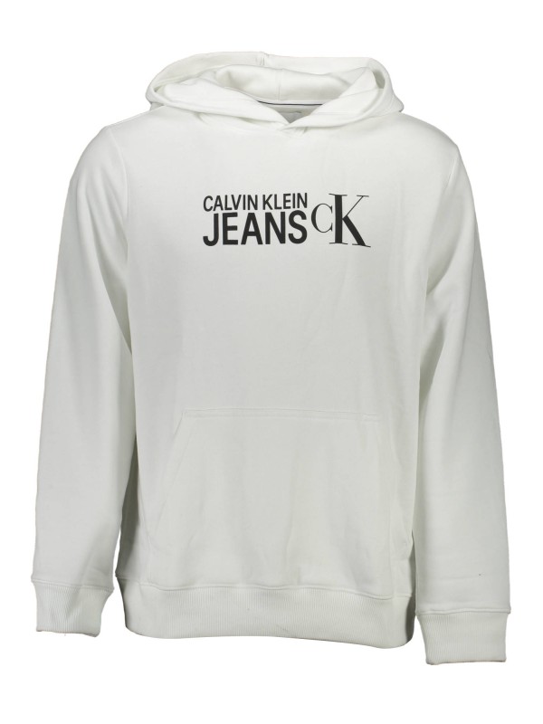 CALVIN KLEIN FELPA SENZA ZIP UOMO BIANCO